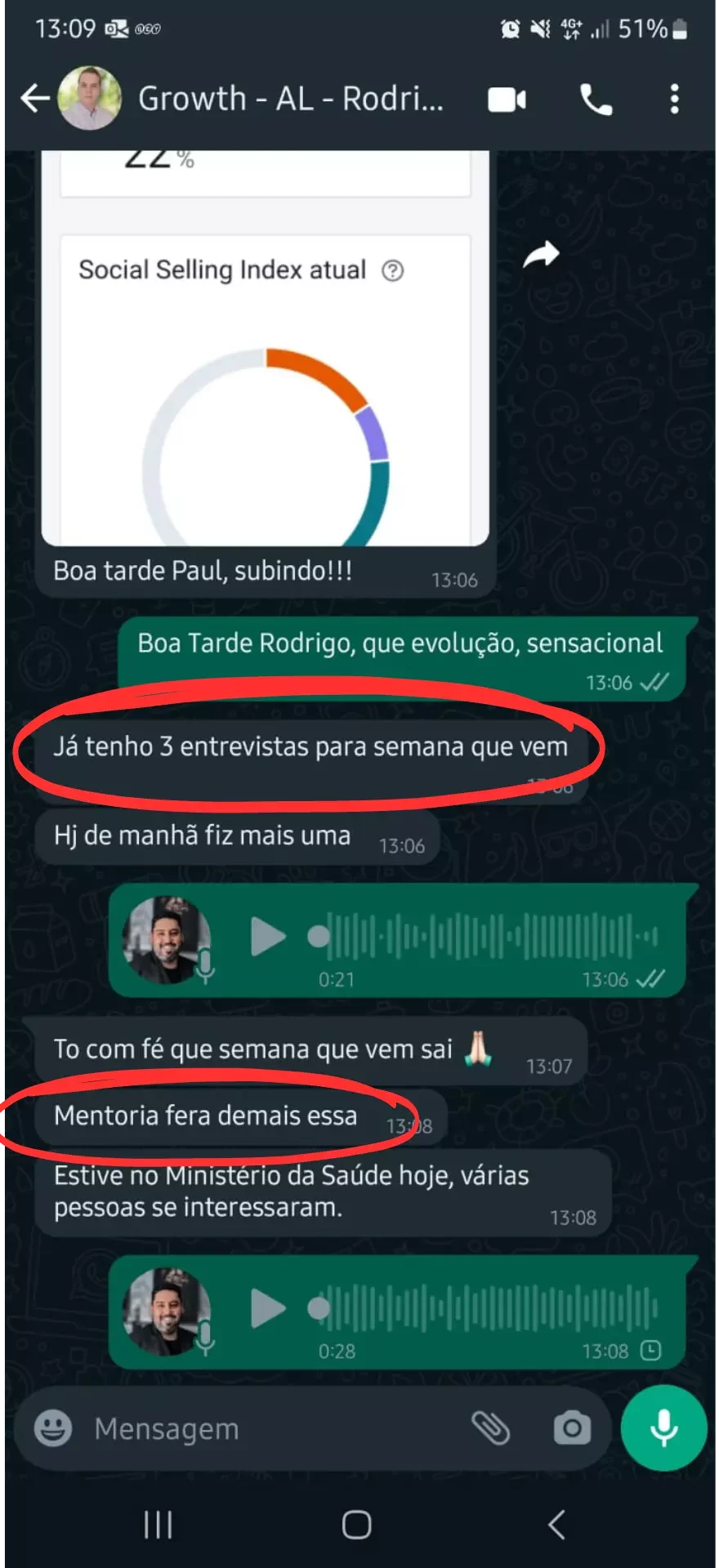 Depoimento de aluno 1